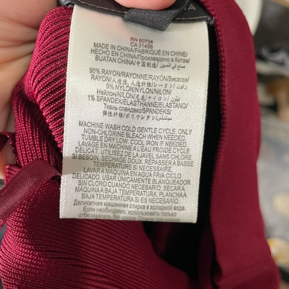 Bcbgmaxazria Dark Red Bodycon Skirt Small - Picture 6 of 6